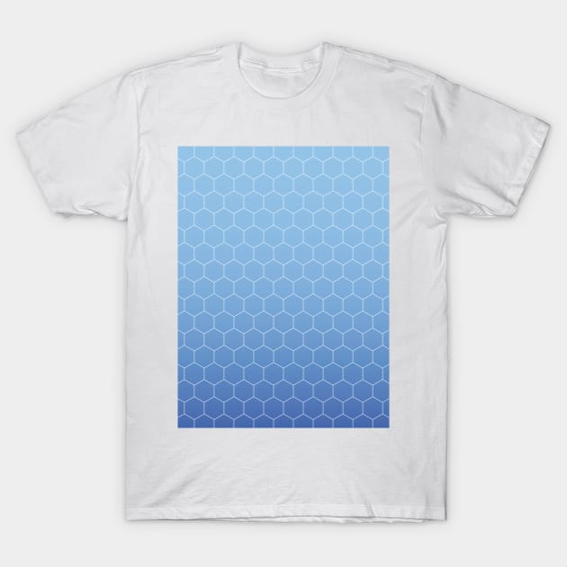 Blue honeycomb T-Shirt by AtelierNab